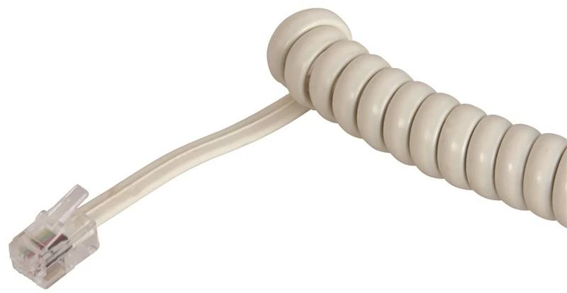 Th1025a 25' Almond Telephone Coil Cord - Durable Landline Accessory
