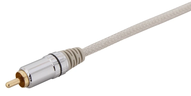 As3015b Premium 15 Feet Subwoofer Cable With 24k Gold Connectors