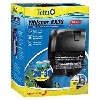 Whisper Ex30 Aquarium Filtration System For 20-30 Gallon Aquariums, 160 Gph