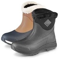 Women's Arctic Apres Cuffed Fur Slip-on Winter Boots - Size 8 - Otter Navy Fog