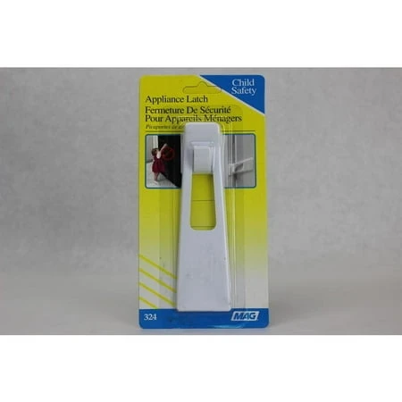 Child Appliance Door Safety Latch Mag Security Model 324 White Plastic