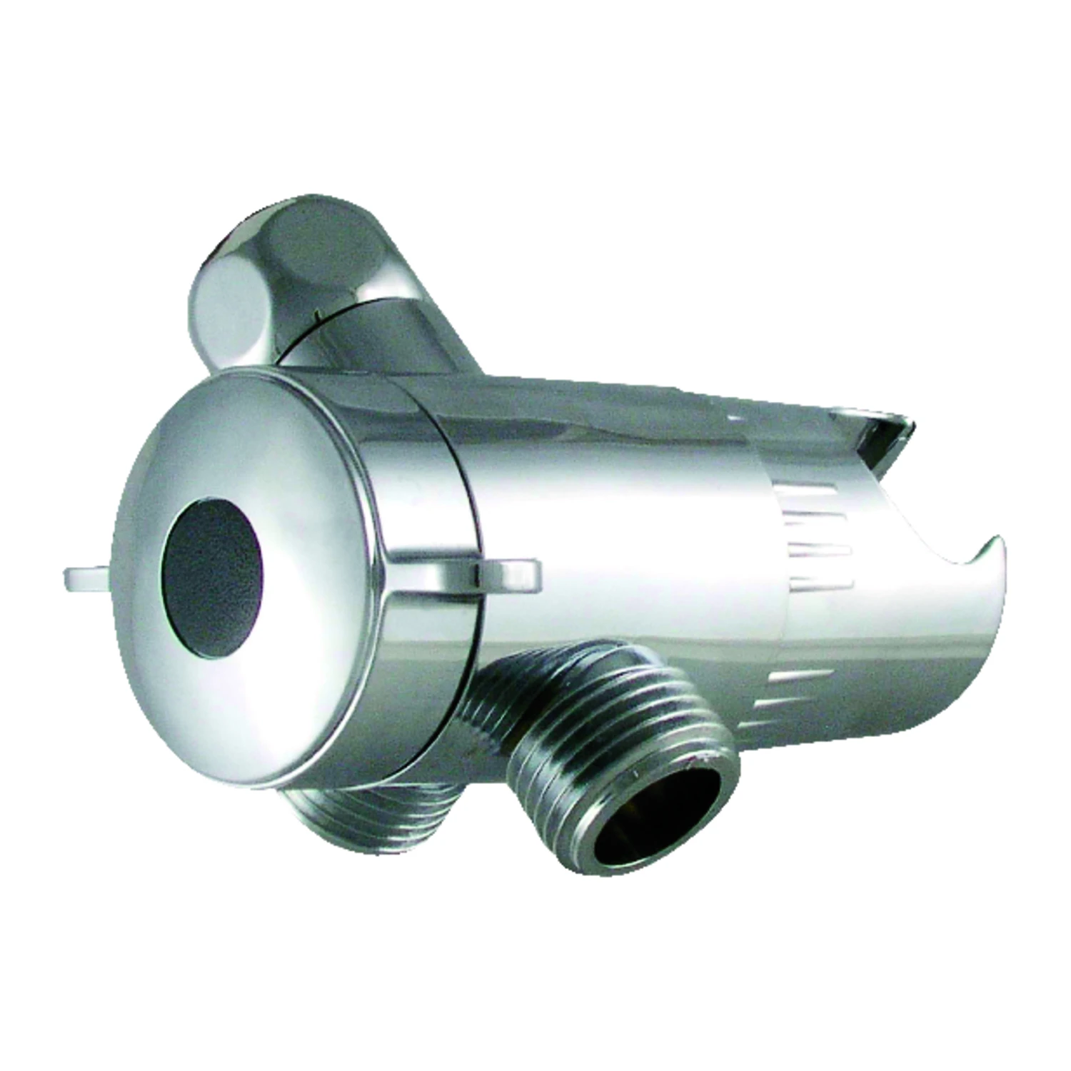 Chrome 3-way Shower Diverter With Built-in Mount For Handheld Shower