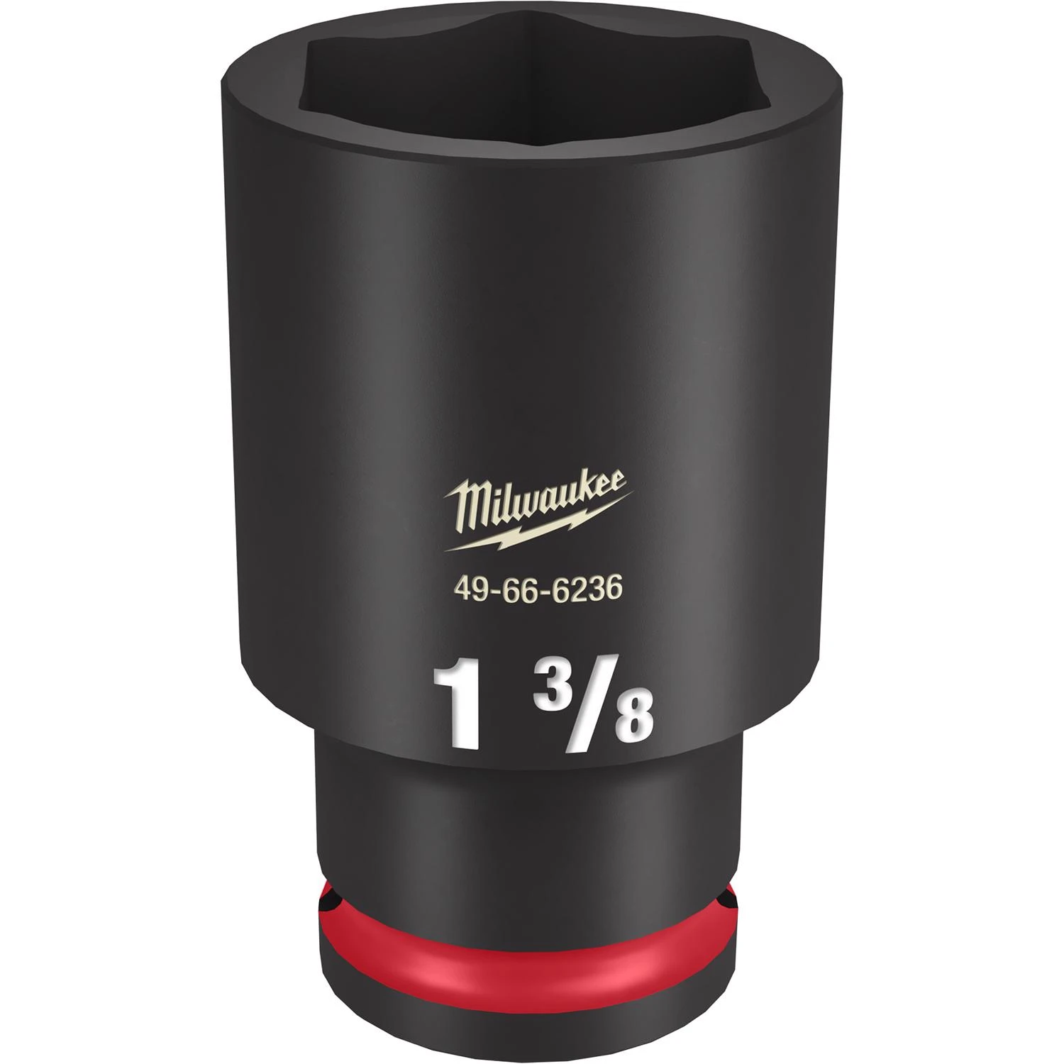 Shockwave 1-3/8 Inch X 1/2 Inch Drive Sae 6 Point Deep Impact Socket