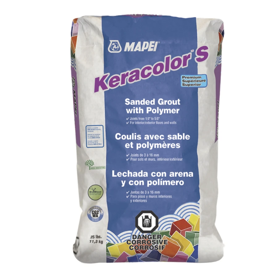 25 Lb Silver Sanded Grout By Mapei - Ideal For Tile Installation