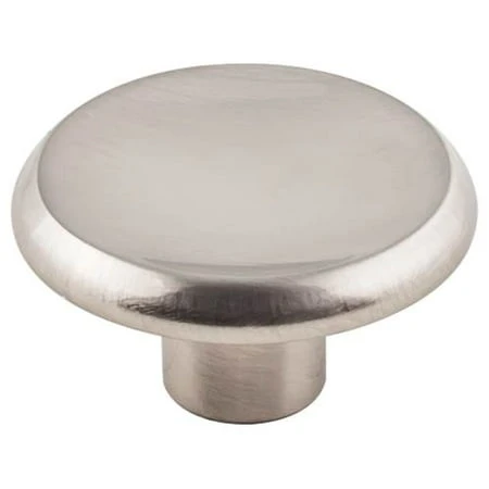 KasaWare K063SN-10 Cabinet Knob, 1-3/16 in Projection, 1-1/2 in, Zinc, Satin Nickel, 10/PK