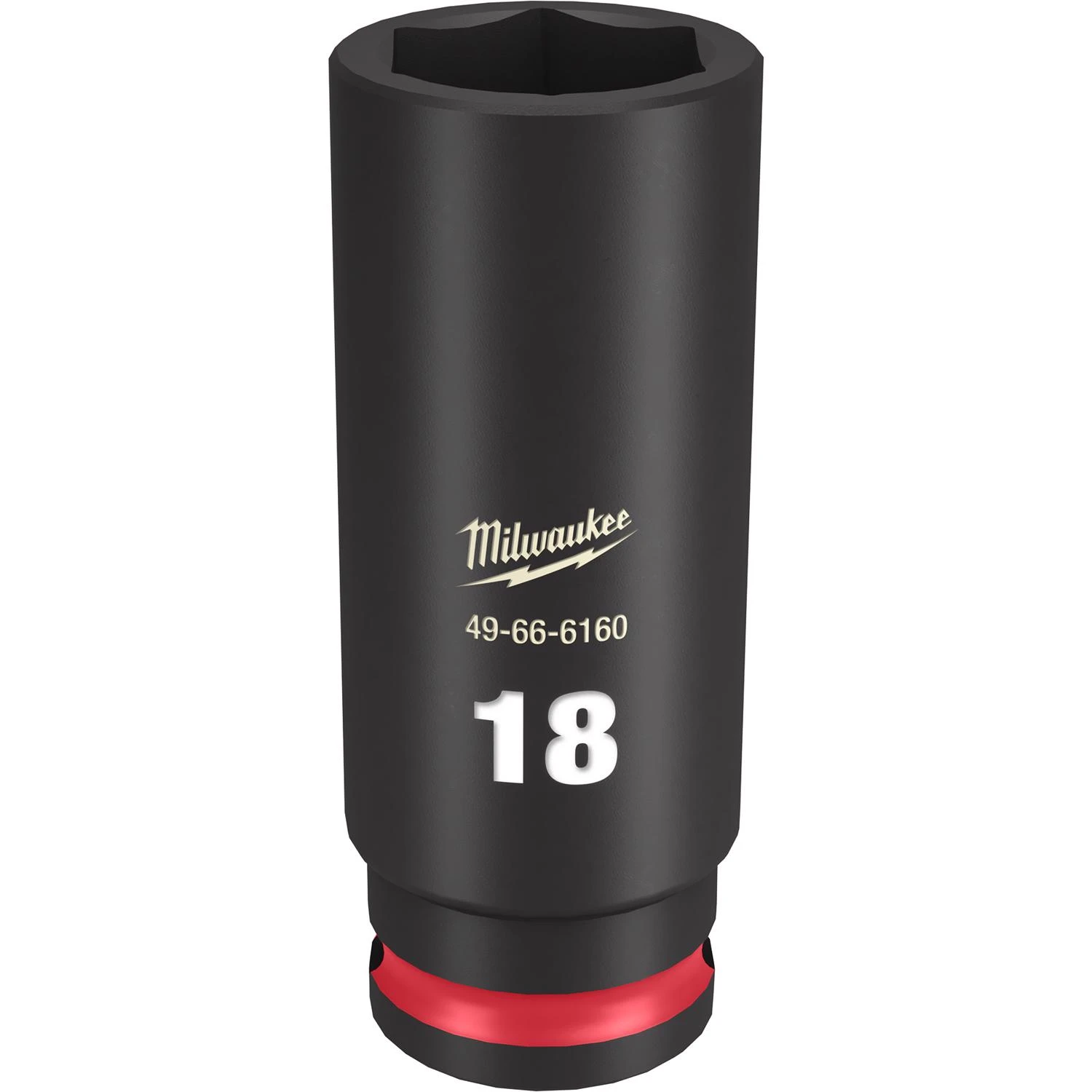 Shockwave 3/8 In. Drive 18mm Deep 6 Point Impact Socket 1 Pk - Model 49-66-6160