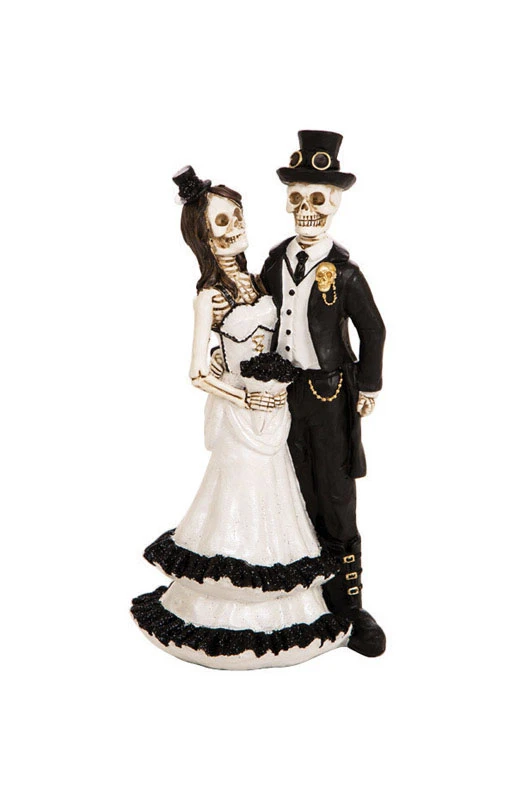 Celebrations Skeleton Bride And Groom Lighted Tabletop Decoration 12.9 in. H x 4.21 in. W 1 pk