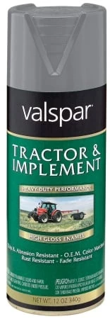 Valspar 5339-33 Gray Tractor and Implement Spray Primer - 12 oz.