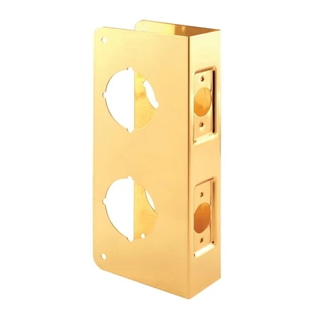 1-3/4 In. Thick Brass Recessed Door Reinforcer, 2-1/8 In. Bore, 2-3/8 In. Backset