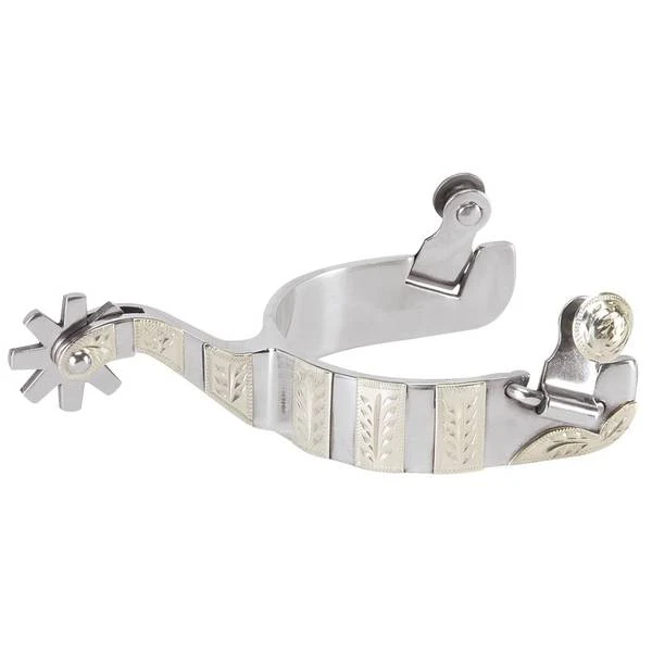 Men's Engraved German Silver Spurs 2 Inch