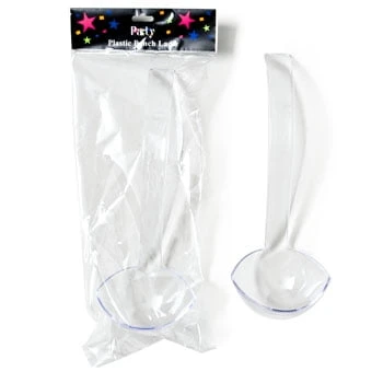 13.5 Inch Clear Plastic Punch Bowl Ladle - 5 Ounce Capacity