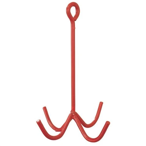 12"RED 4-PRNG HOOK