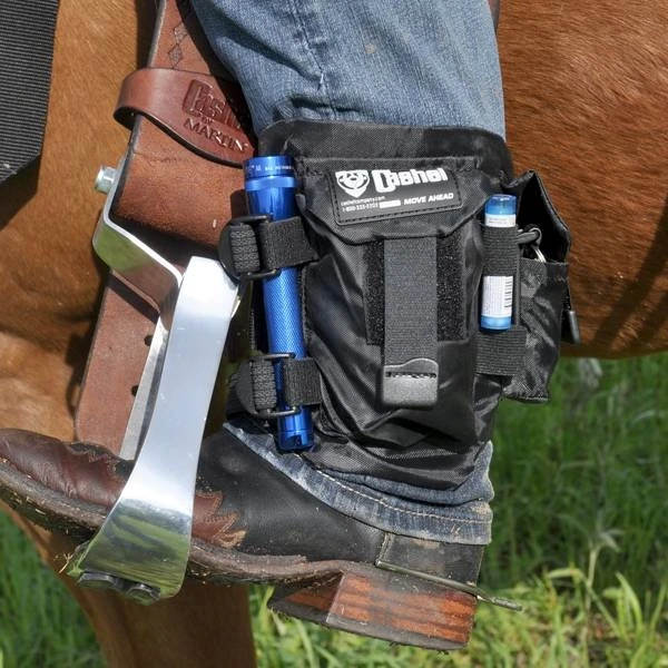 Large Ankle Safe For Trail Rides - Pocket Keys Cash Holder - Black