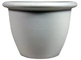9-inch Sevilla Planter In Satin Grey - Durable Flower Pot By Myers Industries