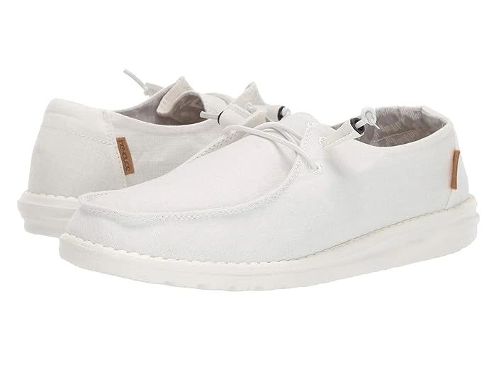 Women's Wendy Slip On Casual Loafer Shoe - White Chambray