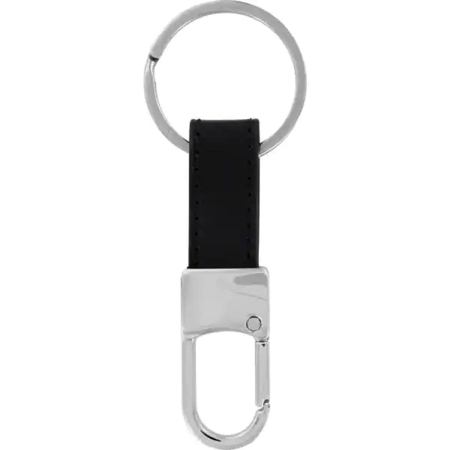 1.5 In. Diameter Metal Black/silver Split Ring Key Clip
