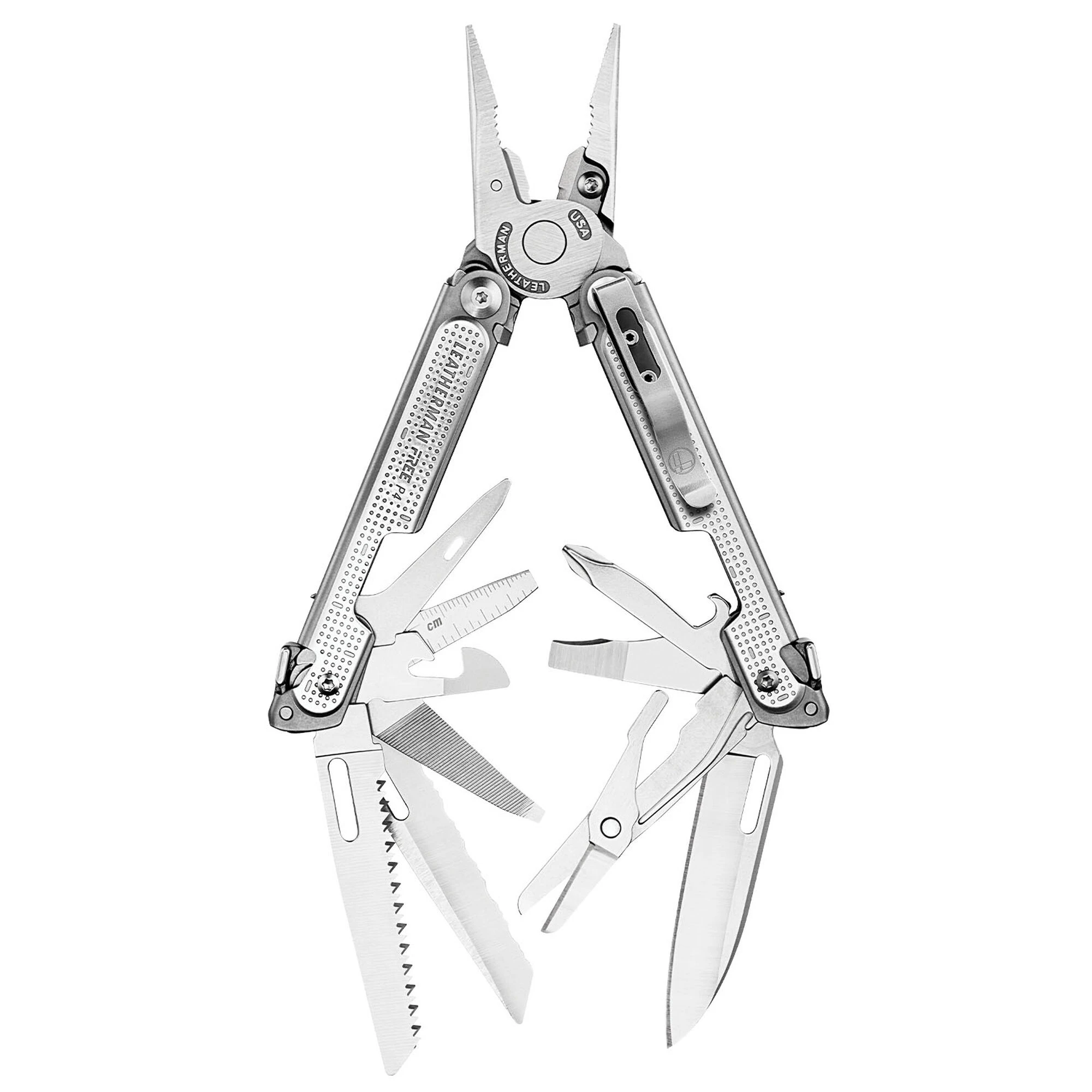 Free P4 Multi-tool With Magnetic Locking And 21 Tools, Stainless Steel