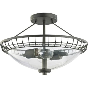 Capetown 24-9324 Slate Semi-flush Ceiling Pendant Light Fixture