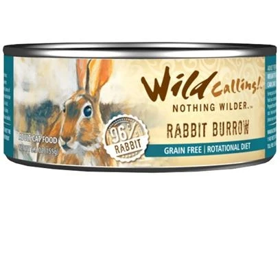Wild Calling Rabbit Burrow Canned Cat Food 5.5 oz