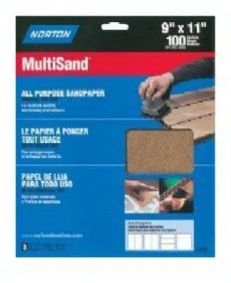 2771 9 X 11 Inch Multisand P100 Sandpaper - 5 Sheets