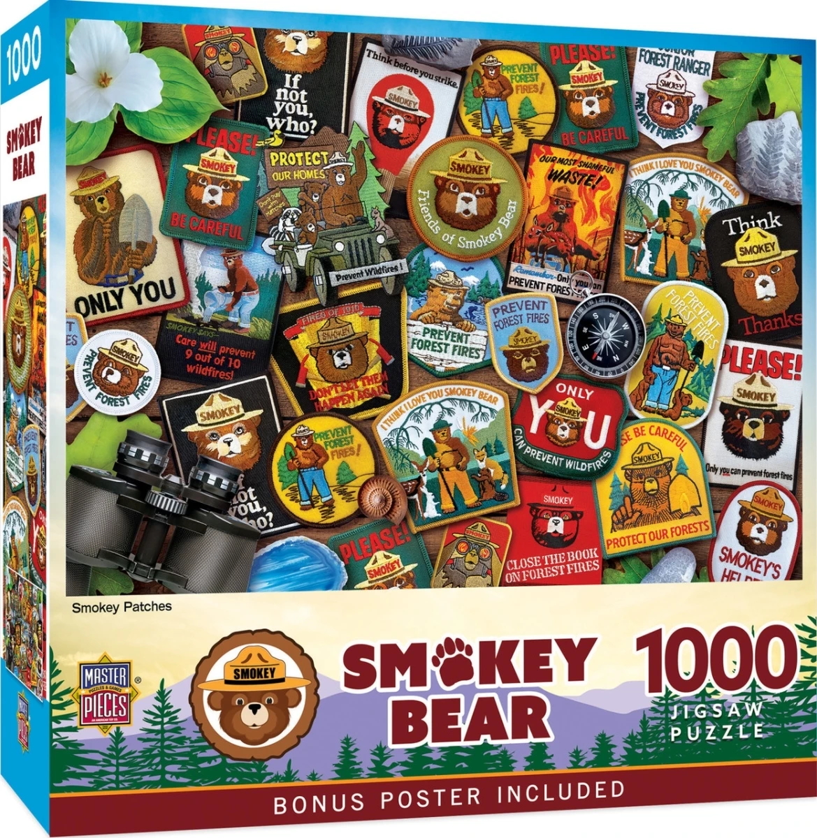 Smokey Bear Patches 1000 Piece Jigsaw Puzzle For Adults And Kids - 20 X 27