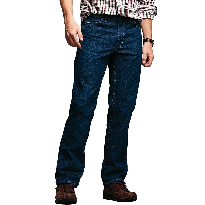 Men's Lee Regular Fit Straight Leg Jeans, Size 35w X 30l, Blue Denim