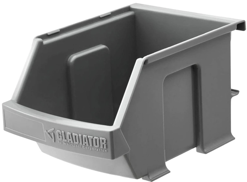 4 In. H X 4.5 In. W X 7 In. D Gray Plastic Small Item Bins (3-pk)