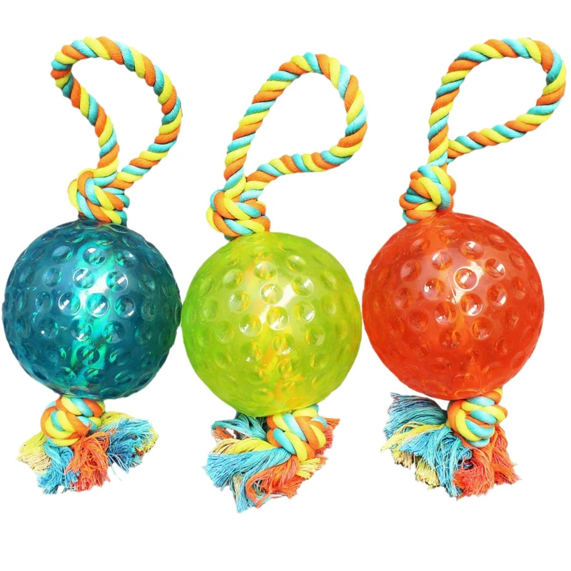Assorted Tpr Rope Tug Dog Toy Large 3 Pk, 5 In L, Model Wb15527
