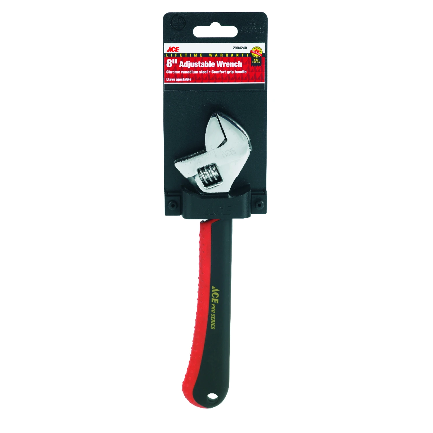 Adjustable Wrench 8 Inch Long, Chrome Vanadium Steel, 1 Piece