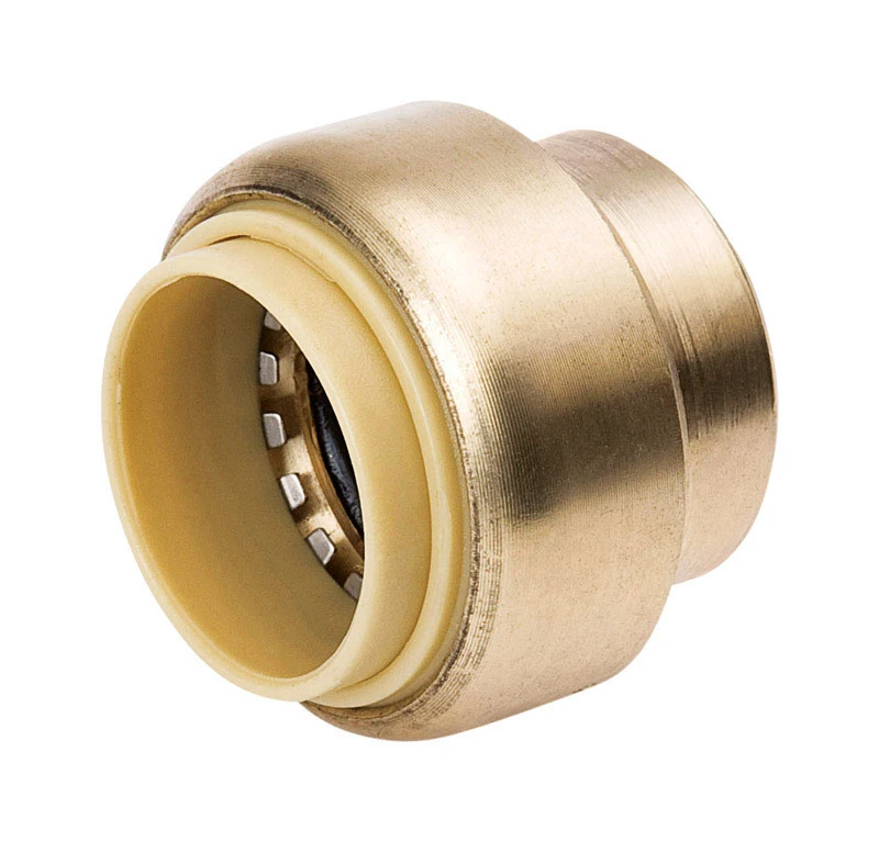 Mueller Proline Push To Connect 1 In. Brass Cap For Plumbing Applications