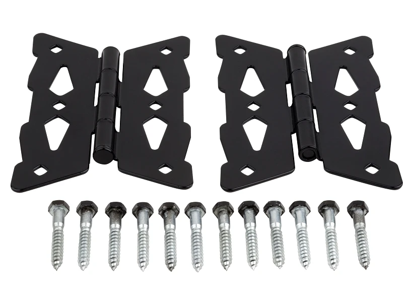 2-pack Black Gate Hinge, 4-4/5 In, Model N109-218, Steel