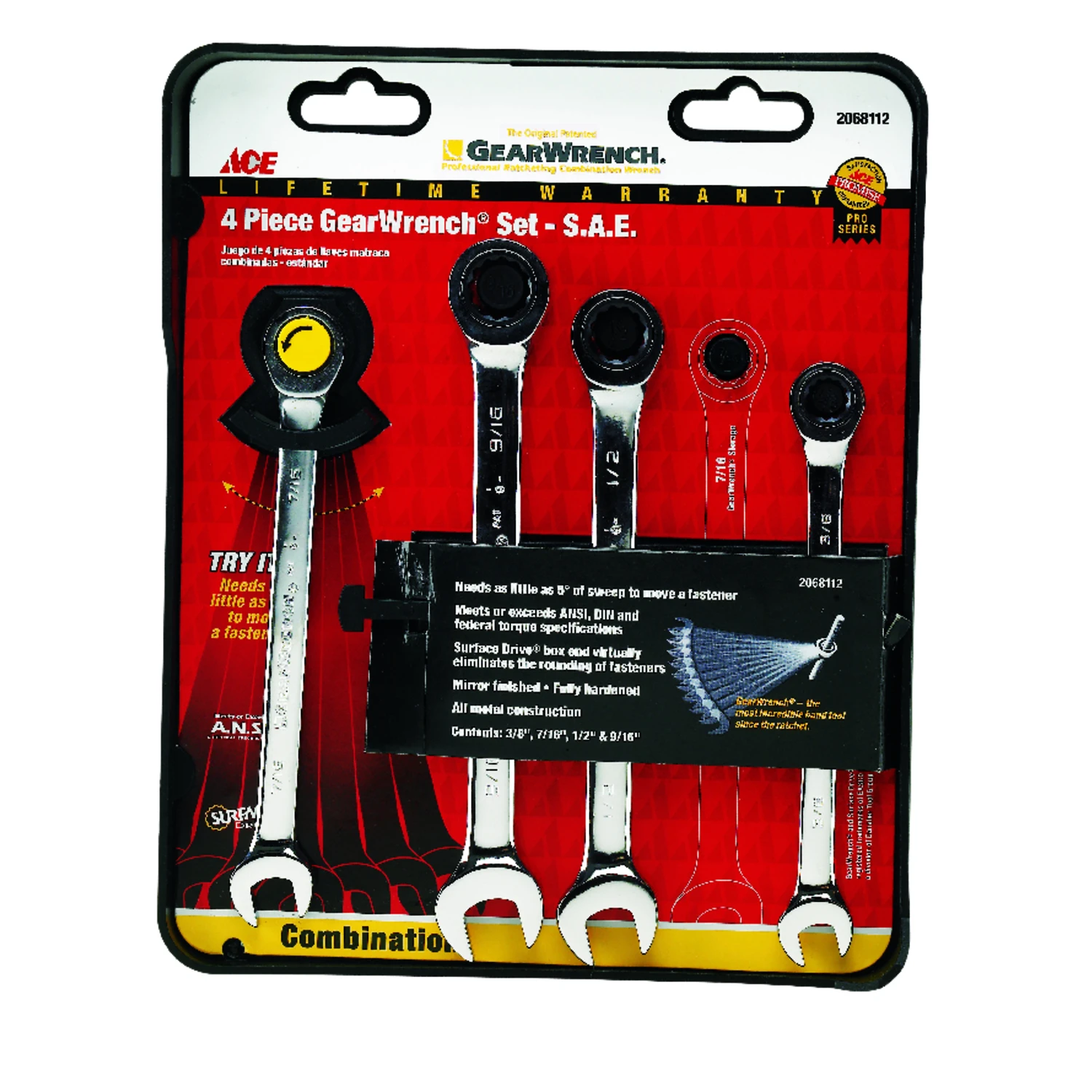 4 Piece Sae Gearwrench Set 7.5 In. Long Hand Tools