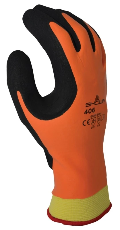406l-08.rt Insulated Rubber Work Gloves - Large Size For Cold Environments