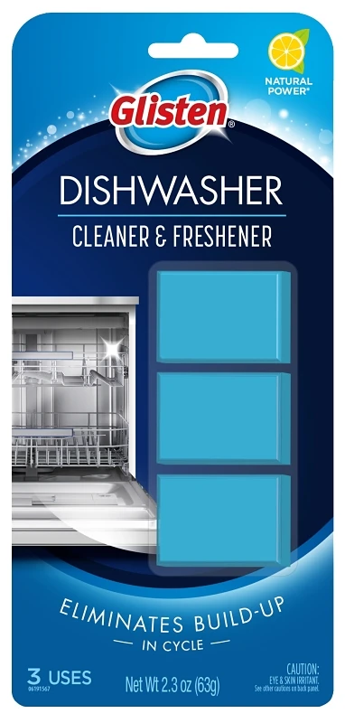 Dt0312t Dishwasher Cleaner & Freshener, 3 Solid Tablets, Lemon Scent