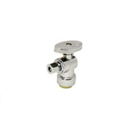 1/2X1/4 OD CHROME PLATED 1/4 TURN ANGLE STOP VALVE