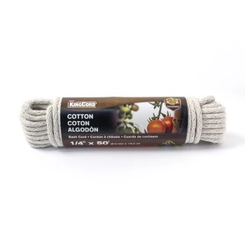 342031 1/4" X 50' Cotton Smooth Braid Sash Cord