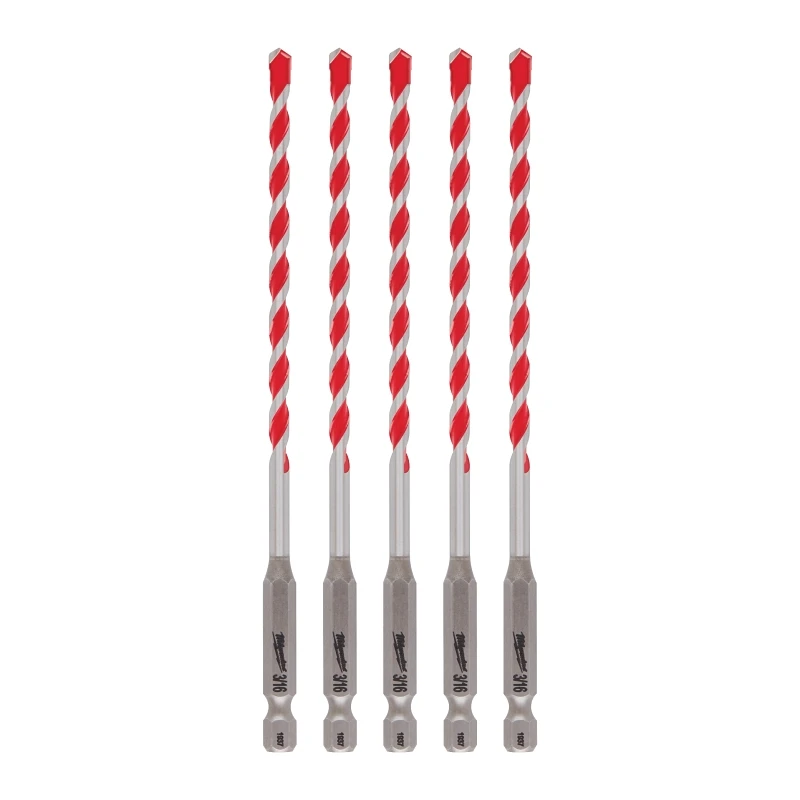 3/16 In. Shockwave Carbide Hammer Drill Bits 5-pack, Model 48-20-9157
