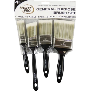 684 Polyester Brush Kit, 4 Piece General Purpose Set