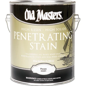 Old Masters 43201 Pecan Penetrating 250 Voc Stain - 1 Gallon