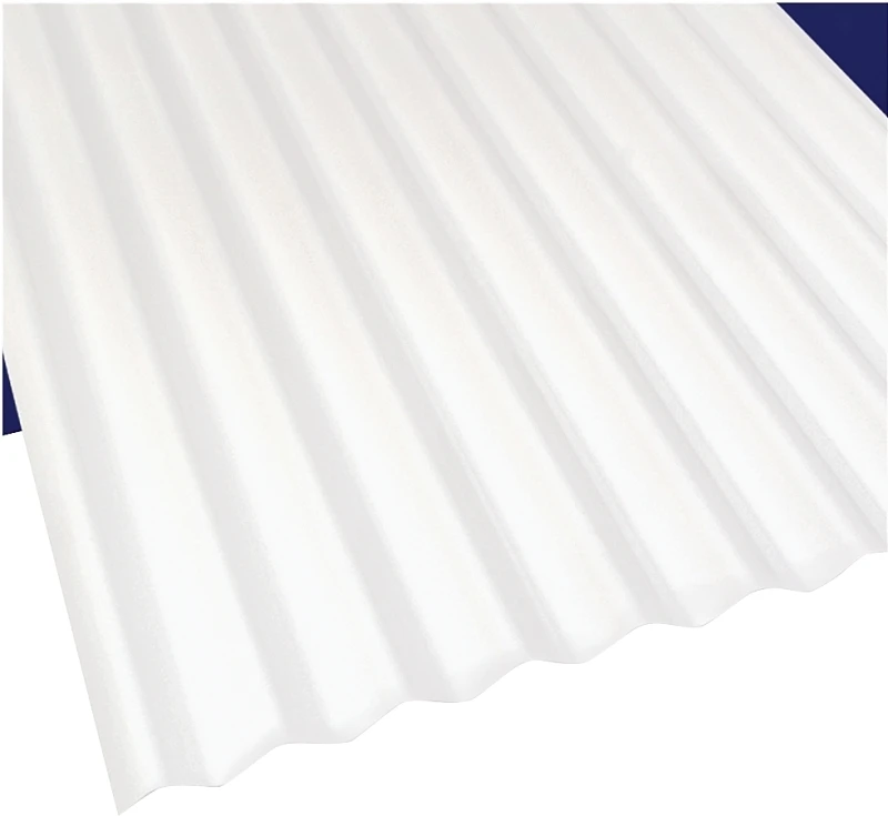 Sun-n-rain 26 In. W X 10 Ft. L Pvc White Corrugated Roofing Panel, Model 103693, 10 Pk