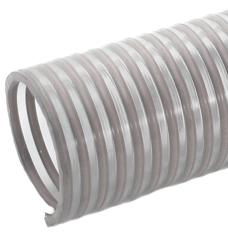 Flexible Suction Hose 2 In Id X 25 Ft, Clear Pvc, Contractor Grade