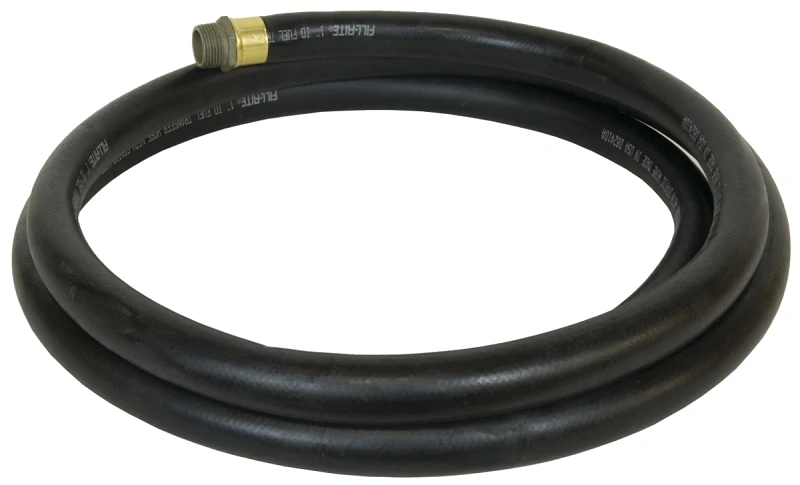 1" X 14' Rubber Fuel Transfer Hose With Stainless Steel Ground Wire