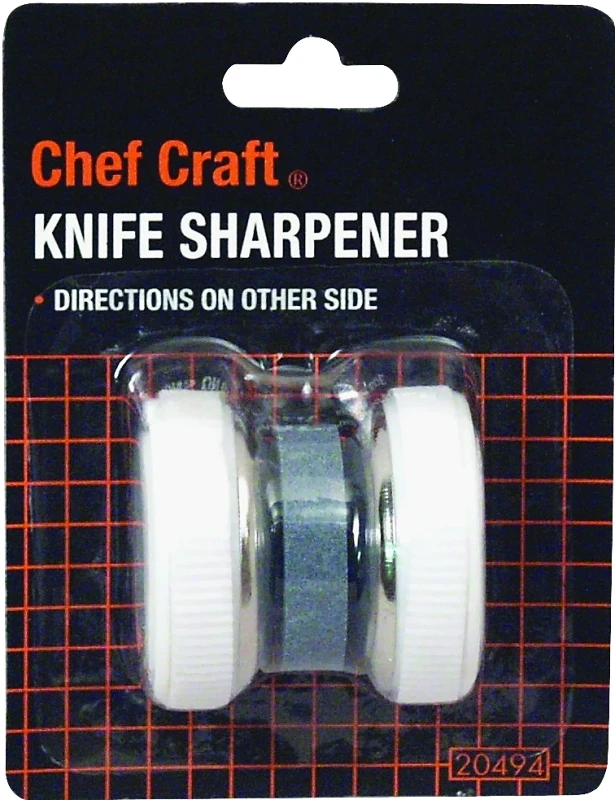 Natural Plastic Roller Style Knife Sharpener - Model 20494 - White