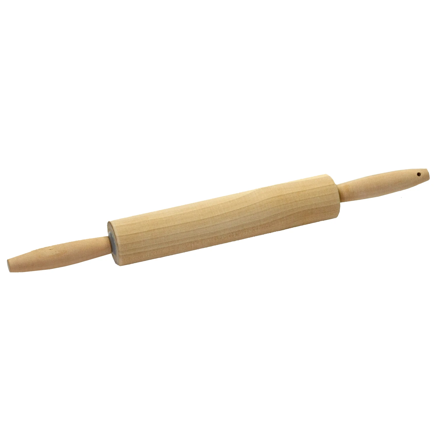 17 In. L X 2.25 In. D Wooden Rolling Pin With Pivoting Handles