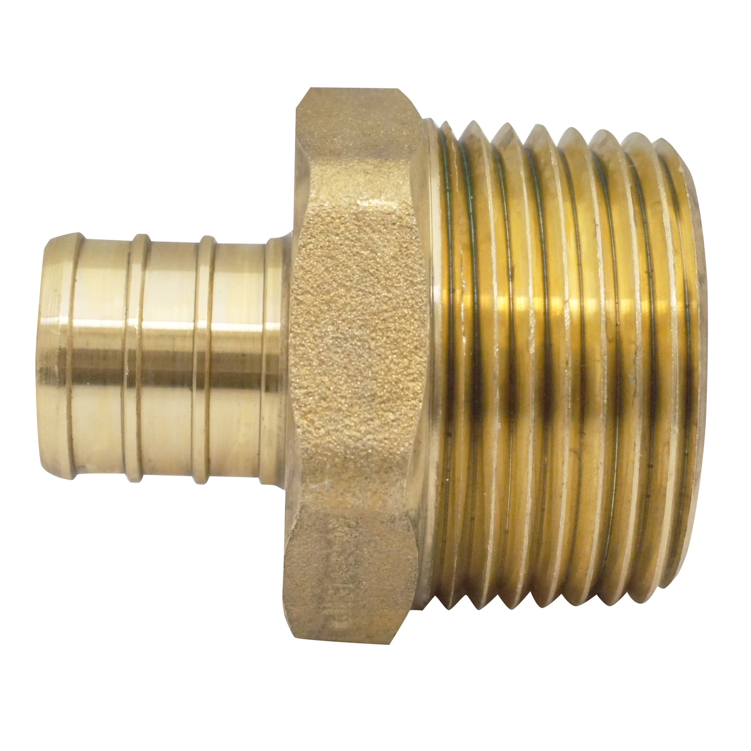 Pex 3/4 In. Pex Barb To 1 In. Male Pipe Thread Brass Reducing Adapter