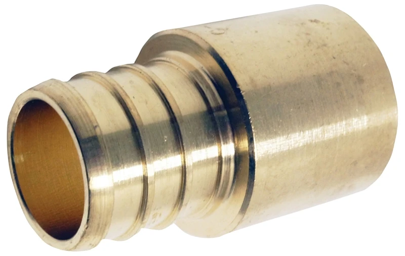 1-in Brass Pex Barb X 1-in Male Copper Sweat Adapter