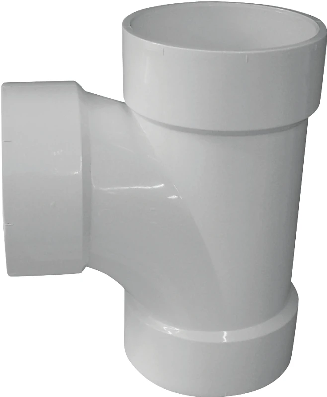 192156 Pvc Dwv Sanitary Tee, 6 Inch Hub Connection, White