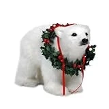 Polar Bear Cub Decorative Figurine - Adorable Holiday Accent