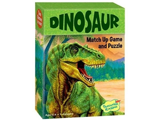 Dinosaur Match Up Memory Game And Floor Puzzle For Kids - 24 Cards