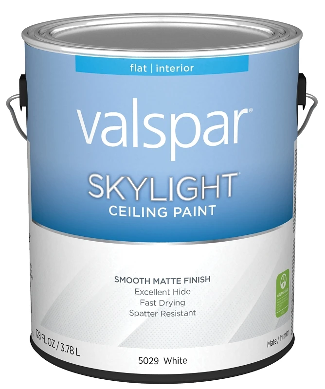 Skylight Latex Matte Flat Ceiling Paint, Soft White, 1 Gallon